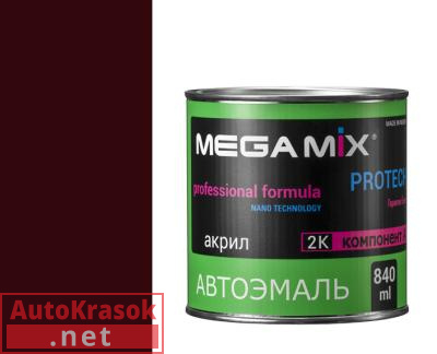 Краска 180 Гранатовый, эмаль акриловая АК-1311, 0,8 кг,  MegaMix