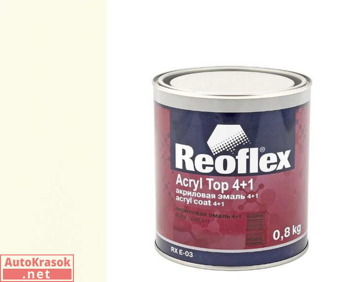 акриловая эмаль 4+1 белая 040, 0,8 кг, REOFLEX