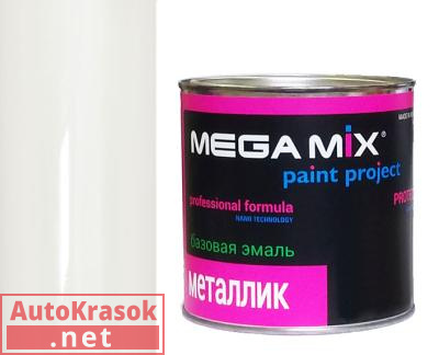 Краска 240 Белое облако (ППГ) эмаль металлик, 880 мл,  MegaMix