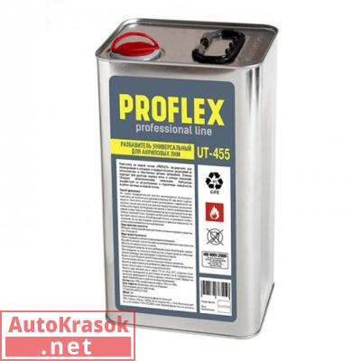 Разбавитель для акриловых ЛКМ PROFLEX UT-455, канистра 5 л, , Химик