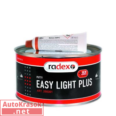 Легкая шпатлевка EASY LIGHT PLUS, с отвердителем, 1 л, 200301, RADEX