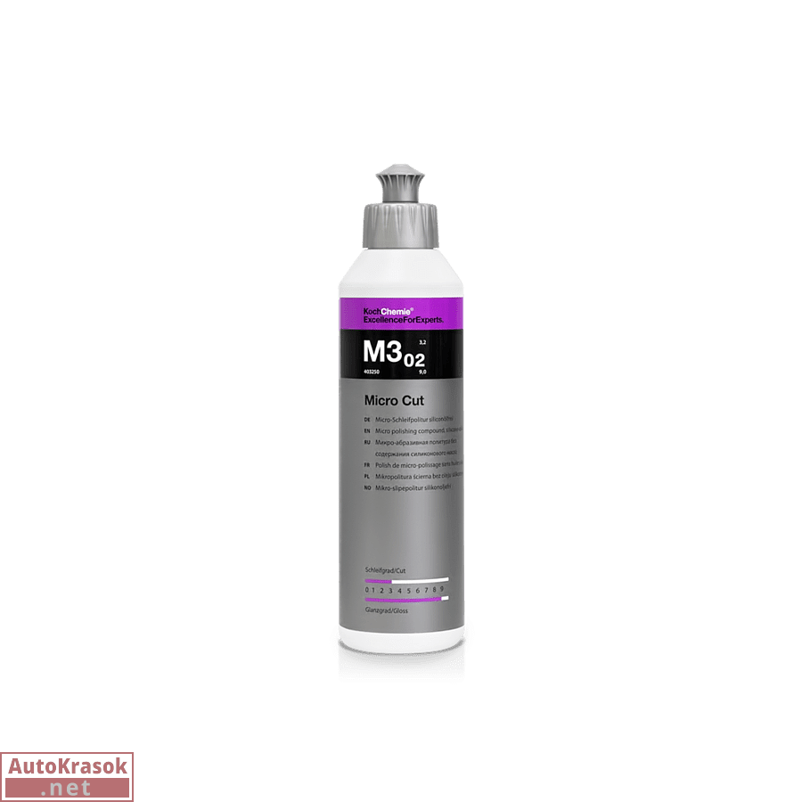 MICRO CUT M3.02 - Антиголограммная финишная абразивная паста (250 мл), 403250, Koch Chemie
