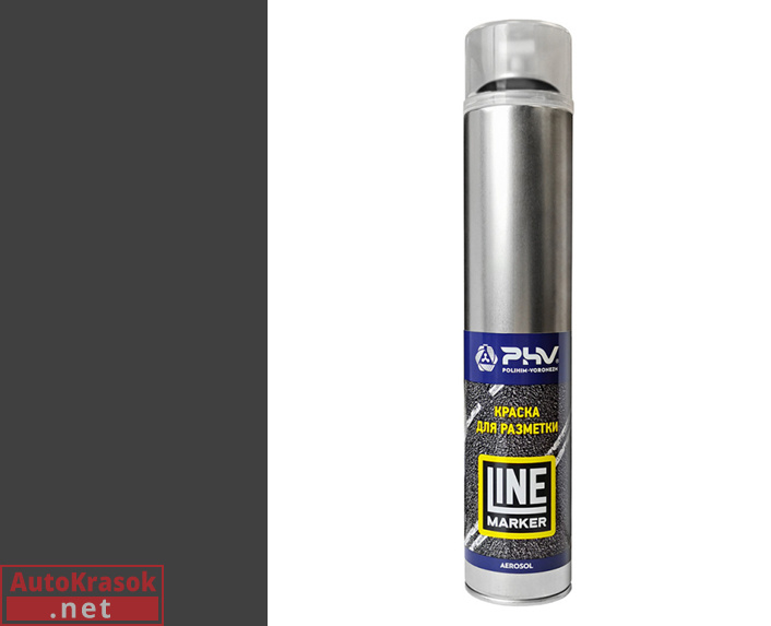 Краска для разметки, PHV line Marker, RAL9017 Черный, аэрозоль, 1000 мл, DETOP