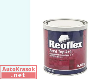 Краска акриловая эмаль 4+1 белая 202, 0,8 кг,  REOFLEX