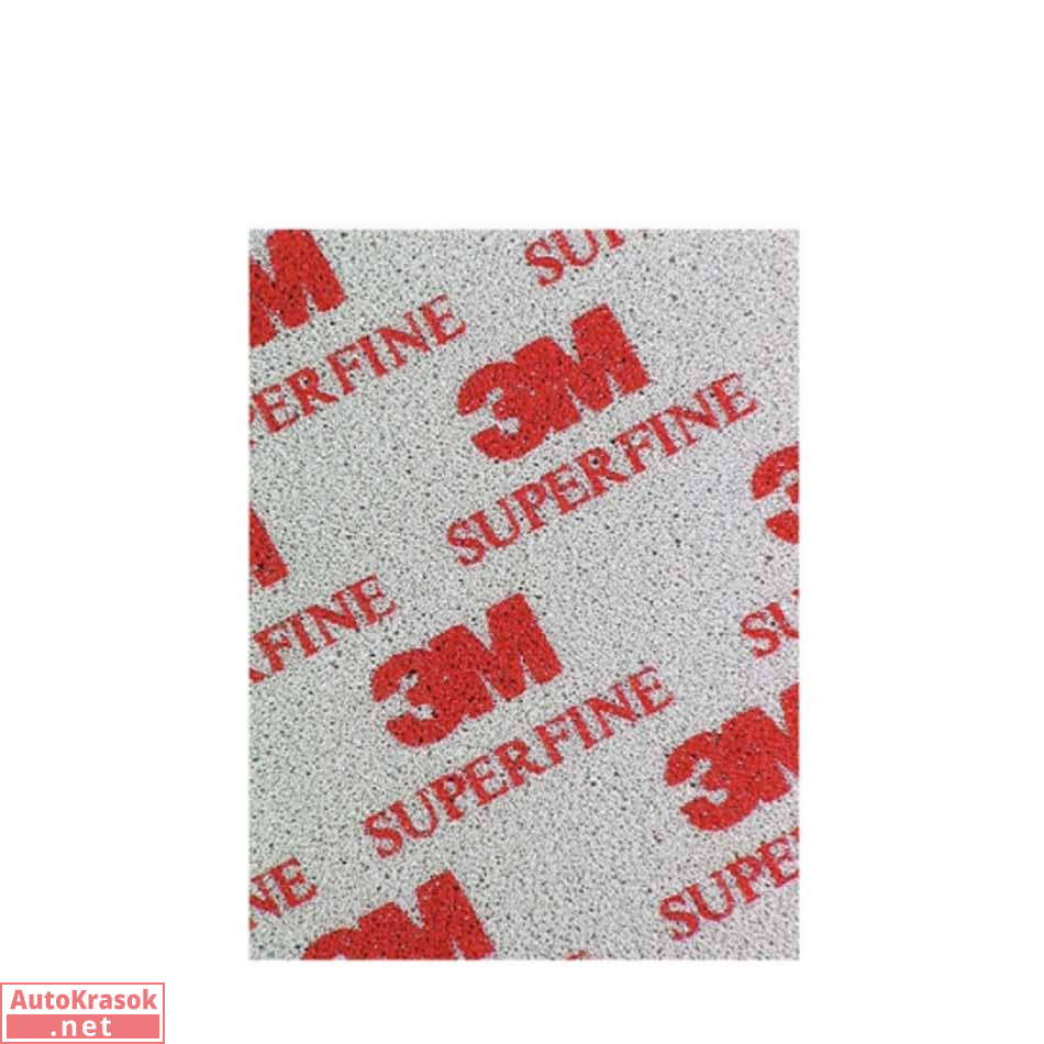 Губка шлифовальная Softback 115*140 мм, Superfine Супертонкая, ( абразив Р500-P600 ), 03810, 3M