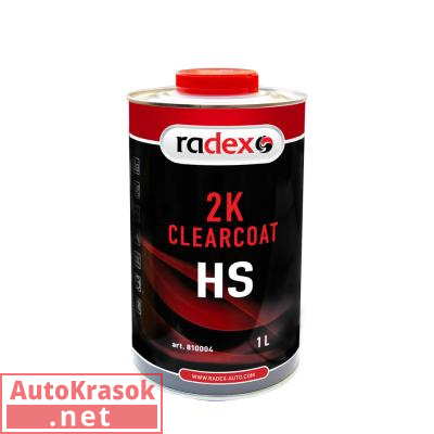 2K Прозрачный акриловый лак HS, 1 л, 810004, RADEX