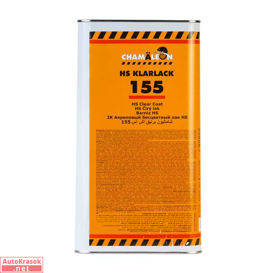 Лак 155 прозрачный 2К HS, 5 л, 11558, CHAMALEON
