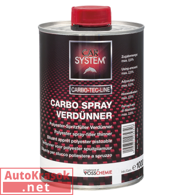 Разбавитель для жидкой шпатлевки Carbo-Spray, 1 л, 148234, CarSystem