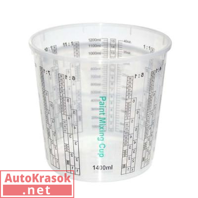 Мерная емкость для смешивания, Neutral, 1400 мл (200 шт.), 1.4220.1400, NO BRAND