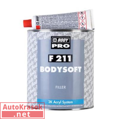 Шпатлевка универсальная F211 Body Soft, светло-желтая, 5 кг, 2112300005, Body HB
