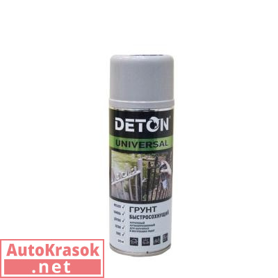 Грунт акриловый Universal, быстосохнующий, серый (аэрозоль), 520 мл DTN-A07642, DETON