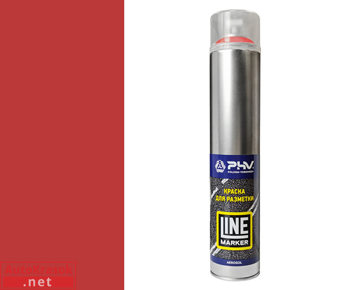 Краска для разметки, PHV line Marker, RAL3020 Красный, аэрозоль, 1000 мл, DETOP Краска для разметки, PHV line Marker, RAL3020 Красный, аэрозоль, 1000 мл, DETOP