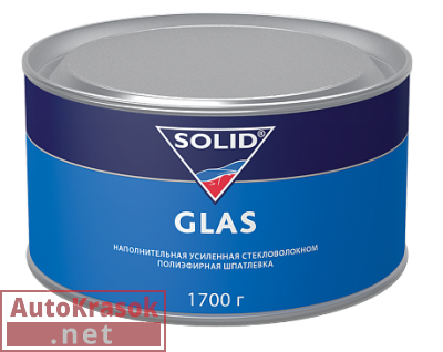 Шпатлевка со стекловолокном GLAS, 1,7 кг, 316.1700, SOLID