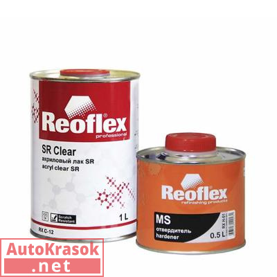 Акриловый лак 2К Scratch Resistant (SR) Clear, 1+0,5 л (комплект), RX C-12, REOFLEX