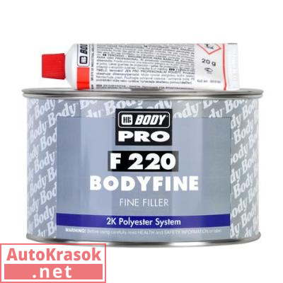Fine Шпатлевка белая 220 Боди, уп. 1 кг, 2200100001, Body HB