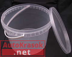 Емкость пластиковая с крышкой, для краски, 3250 мл (45 шт в упак), , Китай/Россия