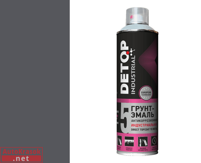 Грунт-эмаль антикоррозийная индустриальная №5, Direct Topcoat to metal, RAL 7024, Графитово-серый, а, DETOP