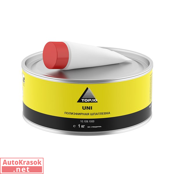 Полиэфирная шпатлевка UNI, 1 кг, 10.109.1000, TOP.10