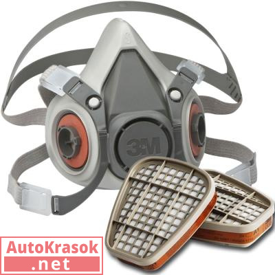 Полумаска 3М 6200 (фильтр 6051) в комплекте, , 3M