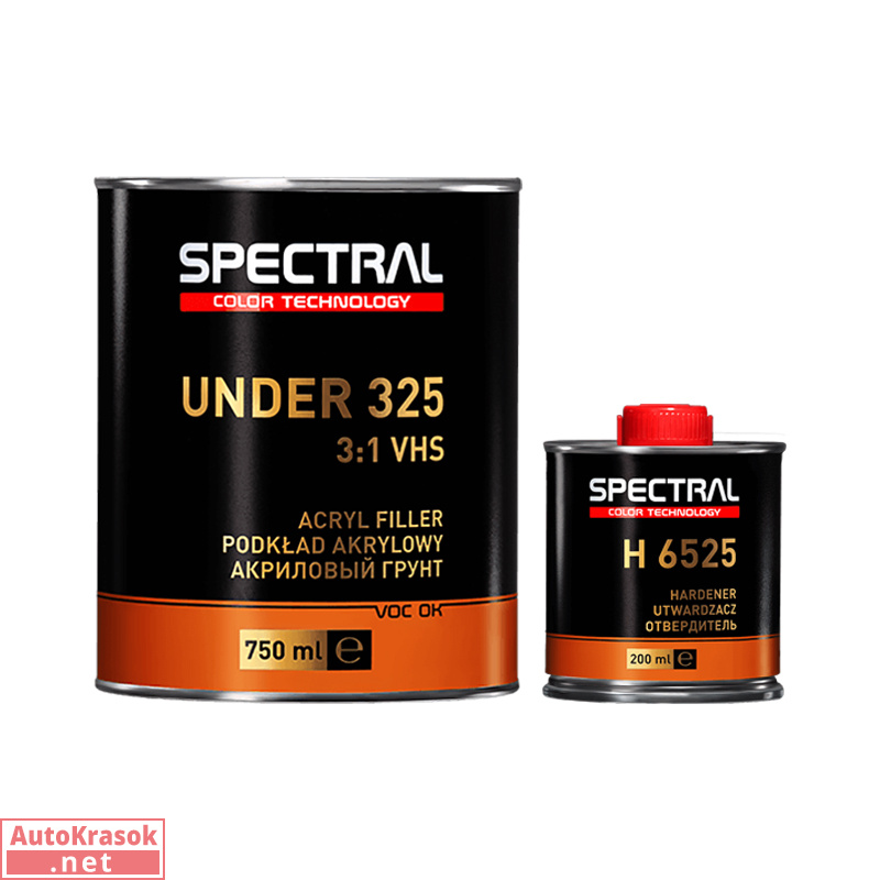 Грунт мокрый по мокрому Spectral Under 325 4+1, белый P1, 0,75+0,25 л (комплект), Novol
