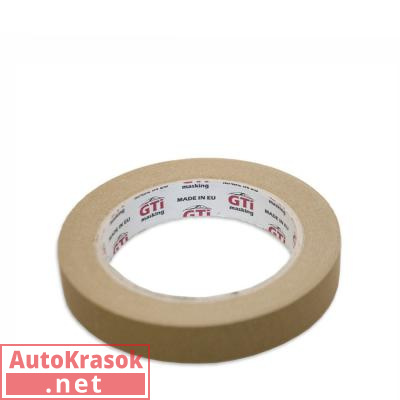 Малярная лента-скотч GTi masking brow, цвет коричневый, до 80°C, не оставляет следов, размер 40 м*18, IS-GT-IT-40M-18MM-80C, ISISTEM