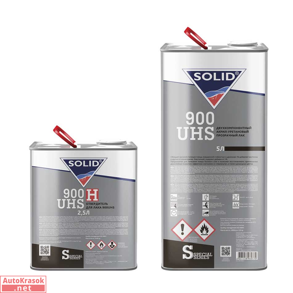 Лак акрил-уретановый SOLID 900 UHS, 5+2,5 л (комплект), SOLID