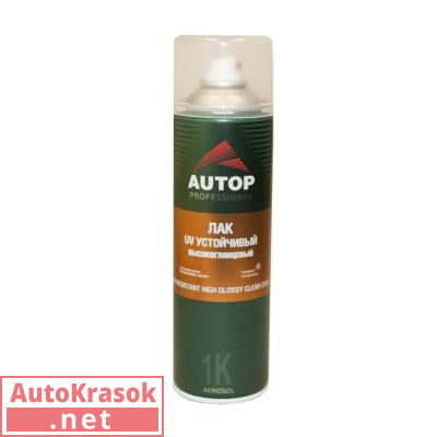 Лак UV Resistant High Glossy №6 устойчивый, высокоглянцевый №6 (аэрозоль), 650 мл, ATP-A07317, Autop
