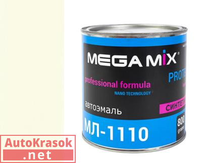 Краска 040 белая, МЛ-1110 автоэмаль,  0,80 кг,  MegaMix