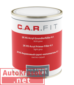 Car Fit Грунт-наполнитель HS 4:1 светло-серый 0,8л 4-106-0800, C.A.R.FIT