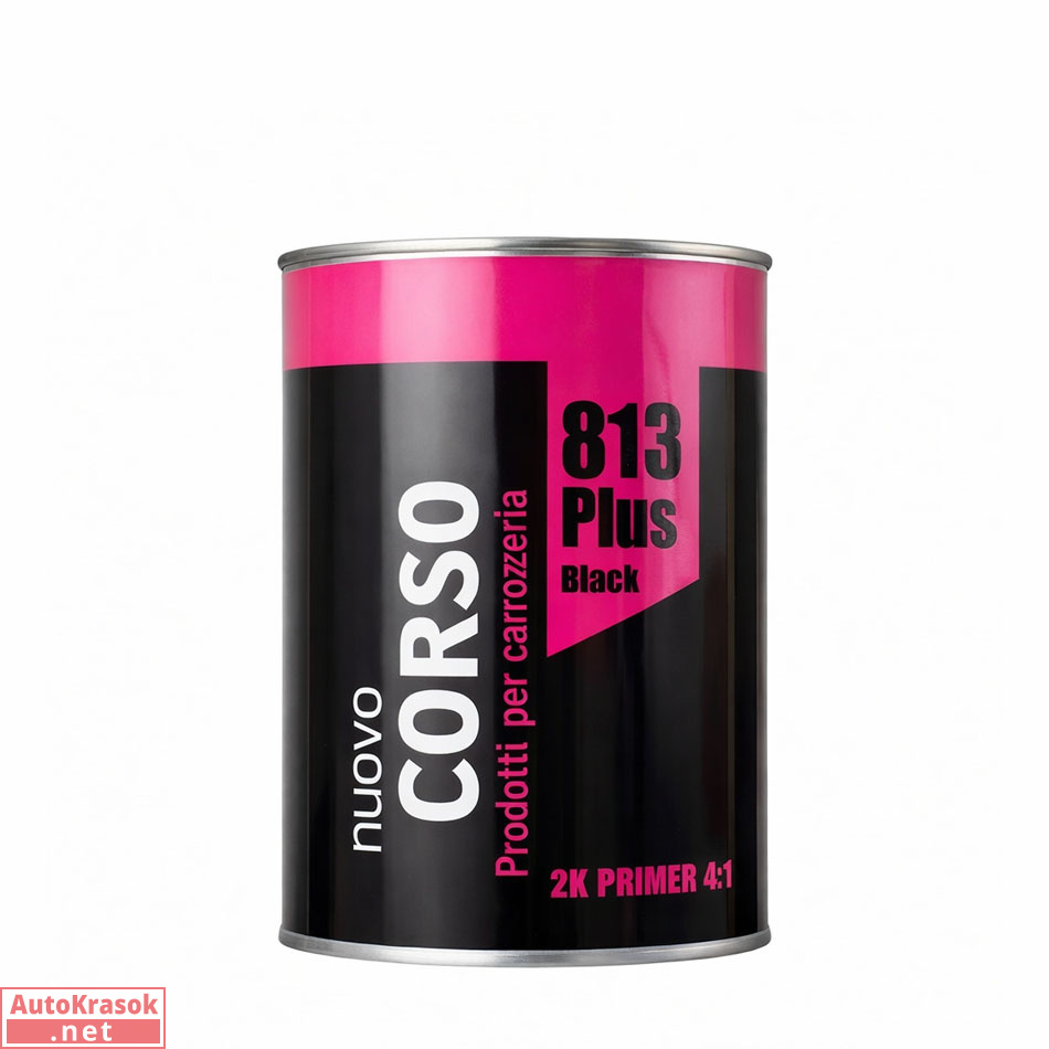 Грунт акриловый 813 PLUS универсальный 4:1 (мокрый по мокрому), серый, 0,8л, 813 PLUS/G, Nuovo Corso