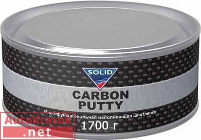 Шпатлевка карбоновая CARBON PUTTY (с карбоновой нитью), черная, 1,7 л, 516.1700, SOLID