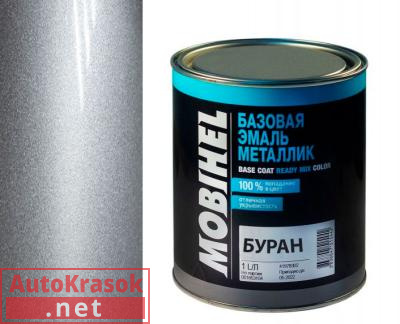 Краска Буран, Автоэмаль Мобихел металлик, 1 л, 41983902 MOBIHEL
