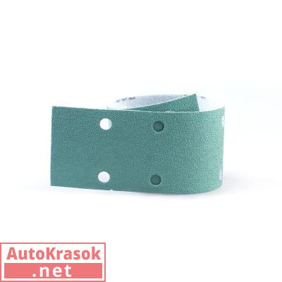 Шлифовальная полоска FILM L312T 70х420мм на липучке 14 отв, зеленая P100, 16607, SUNMIGHT