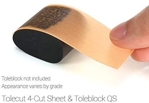 Шлифблок из резины твердый Tolecut QS, фигурный, под клейкий лист, Kovax