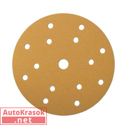 Круг шлифовальный на бумажной основе 58 Gold, D=150, 15 отверстий, P150 (упак 100шт), 58.150.150.15, Sandwox