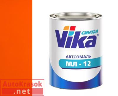 Краска 121 оранжевая, эмаль МЛ-12, 0,8 кг,  VIKA