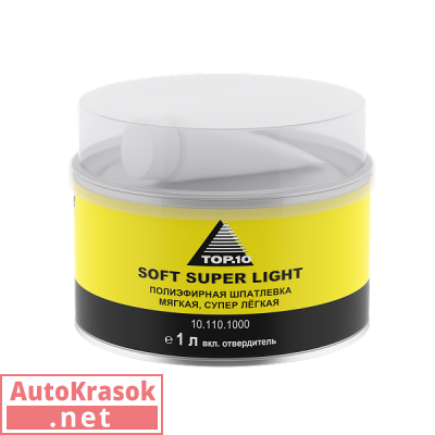 Шпатлевка SOFT SUPER LIGHT 1 л, 10.110.1000, TOP.10