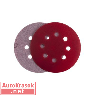 Шлифовальный круг IFILM Red, D=125 мм, 8 отверстий, P800, IS-IF-Red-D125-8H-P800, ISISTEM