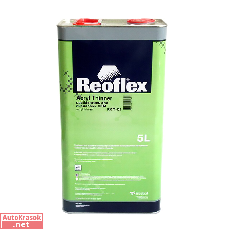 Разбавитель медленный для акриловых ЛКМ REOFLEX, уп. 5л, REOFLEX