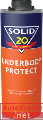 Антикоррозионное средство для обработки днища UNDERBODY PROTECT, черный, евробаллон 1 л, 343.1002, SOLID