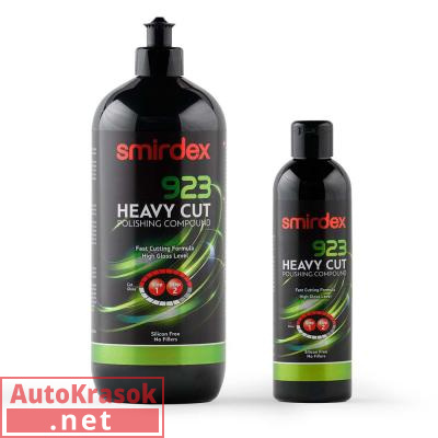 Полировальная паста Heavy Cut 923, шаг 1 и 2, (высокоабразивная), 250 мл, 923000250, SMIRDEX