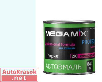 Краска 202 Белый, эмаль акриловая АК-1311, 0,8 кг,  MegaMix