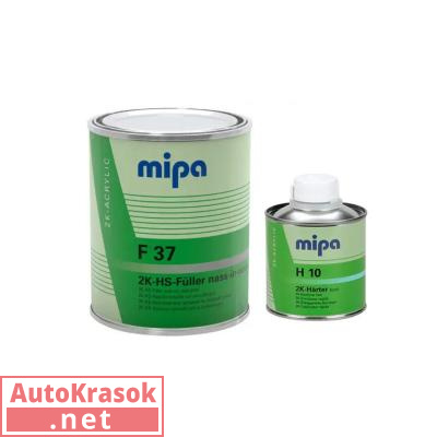Грунт "мокрый по мокрому" F37 2К 4+1 HS-Fuller серый, с отвердителем H10, MIPA, (комплект) уп.1+0,25 229510000+23783, Mipa