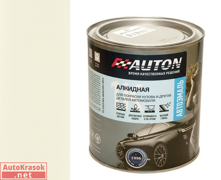201 Белая, автоэмаль алкидная 1К, 0.8 л, AUTON