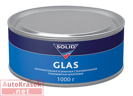 Шпатлевка со стекловолокном GLAS, 1 кг, SOLID Шпатлевка со стекловолокном GLAS, 1 кг, SOLID