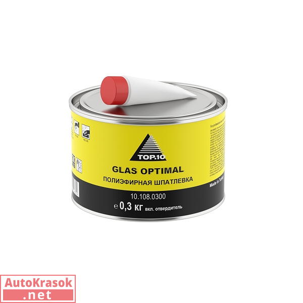 Шпатлевка GLAS OPTIMAL 0,3 кг, 10.108.0300, TOP.10