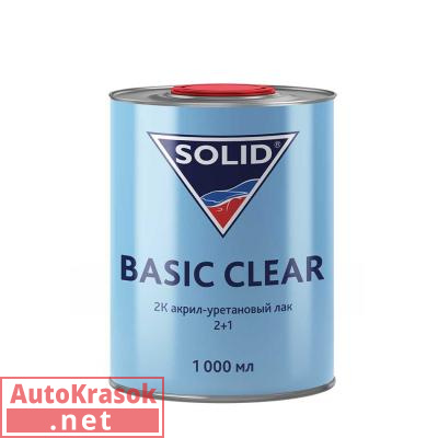 Лак акрил-уретановый SOLID BASIC CLEAR MS, 1 л (отв. отдельно), 320.1000, SOLID