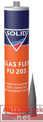 Клей-герметик для вклейки стекла SOLID GLAS FLEX PU 203 3ч. 0,31л, 360.0312.1, SOLID