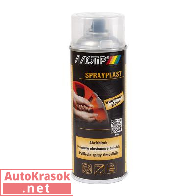 Краска Эмаль винил прозрачная глянцевая SPRAYPLAST Мотип, уп. 400мл (шт.), 396571 Motip