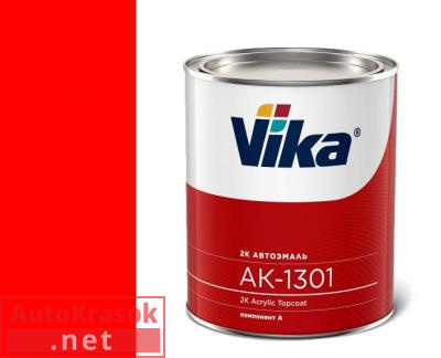 Краска RAL 3020 красный, акриловая эмаль АК1301, 0,85 кг,  VIKA